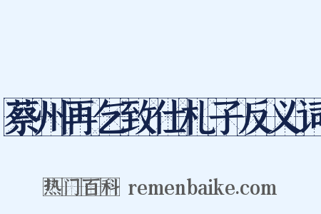 蔡州再乞致仕札子反义词是什么意思的图片